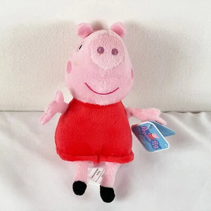 A172 Peppa Pig Mini Beanie Plush 8" Stuffed Toy Lovey - Picture 1 of 4