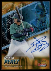 2021 Bowman's Best Milkar Perez GOLD LAVA REFRACTOR AUTO 15/75 #B21-MP - Picture 1 of 2