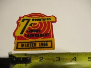 7 MOUNTAINS INDOOR TOURNAMENT WINTER 1966 PISTOL VINTAGE ORIGINAL SHOOTING PATCH - Picture 1 of 3