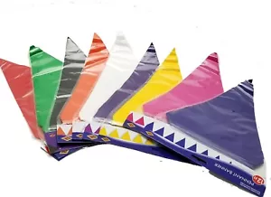 Pennant Banner 12 inch x 24 feet plastic all weather Party Accessory (2x12ft) - Picture 1 of 1