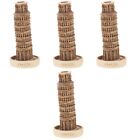 4pcs Miniature The Leaning Tower Of Model Resin Building Model Building