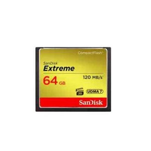 SanDisk 64GB Extreme CF Memory Card SDCFXSB-064G-G46 Up to 120MB/s Gold - Picture 1 of 1