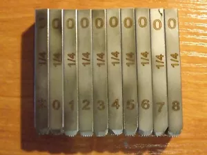 1/4 inch Number Stamp Set for Harley Davidson Punch dot - Picture 1 of 4