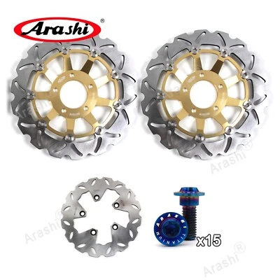 For Suzuki SV650 SV 650 S 1999-2002 Front Rear Brake Discs Rotors + Bolts Screws - Image 1 of 4