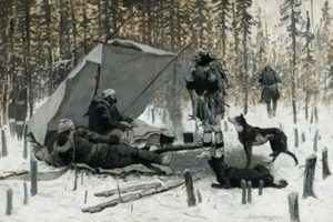 The Rabbit Hunt de Frederic Remington Western Giclee Estampado + Envío Gratuito - Imagen 1 de 3