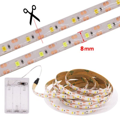 LED Strip Lights Battery Powered Waterproof Flexible Tape TV Backlight Lighting - Image 1 of 4