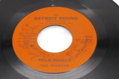 Rare Detroit Garage 45 THE WANTED Here To Stay/Teen World DETROIT SOUND Signed - Image 1 of 4