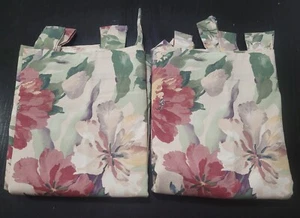 Custom Tab Top Curtain Panels Large Floral-Coated Fabric-Richloom Fabric-52"x46" - Picture 1 of 12