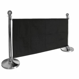 Barrera de lona Bolero negra hecha de poliéster 700 (H) x 1430 (W) x 20 (D) mm - Imagen 1 de 6