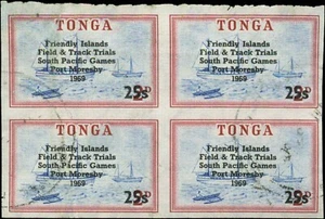 Tonga Scott #213 Block of 4 Used - Picture 1 of 1