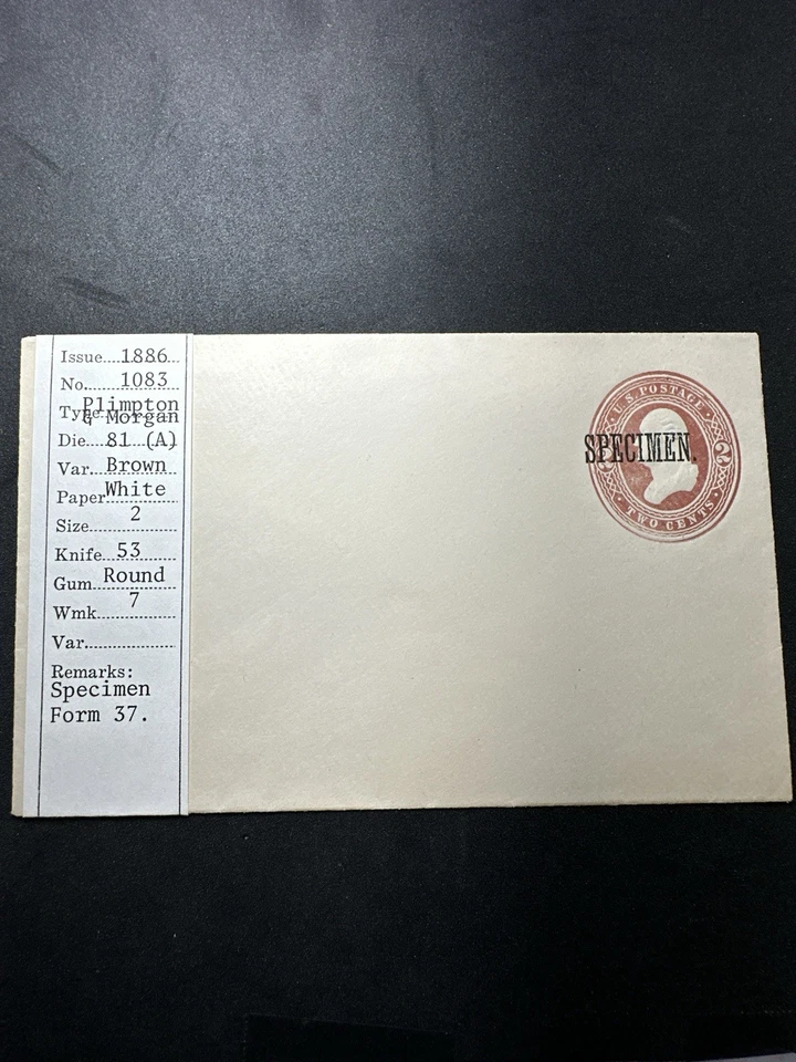 1886 Mint 1083 Cover Specimen Overprint Error - Image 1 of 4