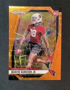2024 Prizm Marvin Harrison Jr. RC Rookie Orange Lazer Prizm #357 Cardinals - Picture 1 of 2