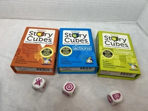 Rory's Story Cubes Classic, Actions, Voyages Bundle Set Family Dice - W/extras! - Picture 1 of 2
