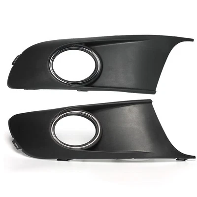 Pair Front Bumper Fog Light Lamp Trim Cover Grille For VW Caddy Touran 2010-2013 - Image 1 of 4