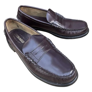 Sebago Loafers Men's Size 9 E Leather Penny Dan Burgundy Brown - Picture 1 of 8