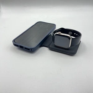 2in1 Duo MagSafe Ladegerät Charger Induktive Ladestation für Apple Watch iPhone - Zdjęcie 1 z 9