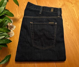 HERREN SEVEN 7 FOR ALL MANKIND STANDARD GERADE BLAU DENIM JEANS 40 X 34 NEU OHNE ETIKETT - Bild 1 von 11