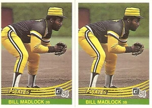 2 CARD 1984 DONRUSS BILL MADLOCK BASEBALL CARD LOT #113 - Picture 1 of 1