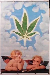 Grown in Heaven (cherub) WEED/pot POSTER 24.25" X 36.50" NOS (b372) - Picture 1 of 3