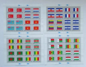 UNITED NATIONS FLAG STAMPS 4 SHEETS 1980 COMPLETE MNH - Picture 1 of 2