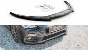 Difusor Frontal Divisor Maxton Diseño Brillo Negro ABS para Fiat 124 Spider Abarth - Imagen 1 de 6
