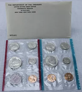 1972 United States Mint Uncirculated 11 Coin Set BU P and D Mint with Envelope - Picture 1 of 5