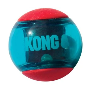 KONG Squeezz Action Shapes Small Red Dog Toy Multi Textured Fetch Squeaker - Picture 1 of 4
