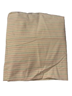 Tela plantilla de escritura escolar vintage retro años 80 amarillo claro 2 yardas a rayas Foto 1 de 4