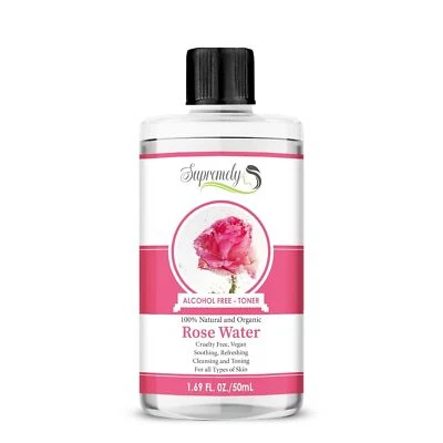 Rose Water Toner 100% Pure Natural Rose Water Skin Face Nail Moisturizer | 50ML