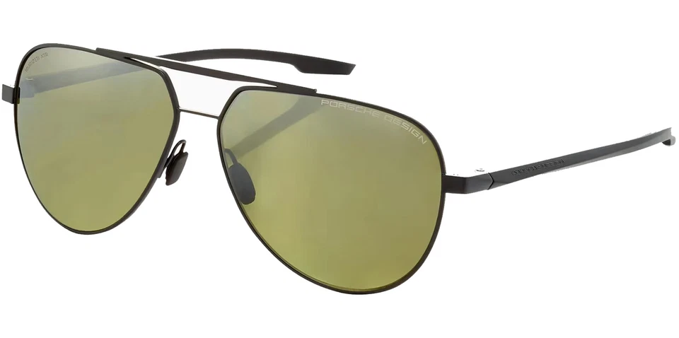 Óculos de sol aviador moderno preto polarizado Porsche Design com XTR Tech P893562A IT - Imagem 1 de 3
