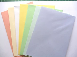 C6/A6 7 Colours to Choose - 90gsm Plain Gummed Envelopes Pastels V-fold 10-20-50 - Picture 1 of 10