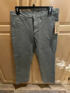 Pantalone uomo Woolrich verde moderno in tela nomade nuovo con etichetta, 28 - Foto 1 di 9