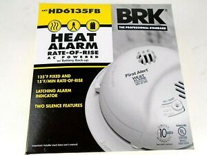  First Alert Heat Alarm BRK AC Powered with Battery Back-Up HD6135FB UL Listed