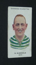 1934 RACING CIGARETTES CARD FOOTBALL #52 McGONAGLE CELTIC BHOYS SCOT CELTS