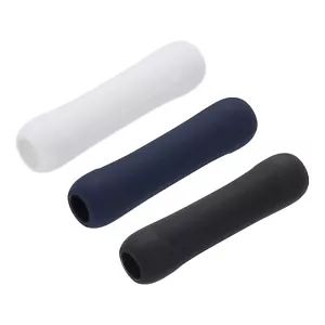 3 pièces stylo poignée silicone silicone ergonomique, blanc noir bleu - Photo 1 sur 4
