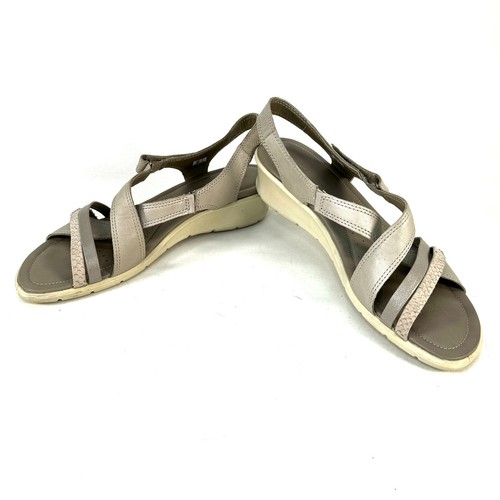 Ecco sandalo donna Felicia in pelle ghiaia luna taglia US 10 10 5 EU 41