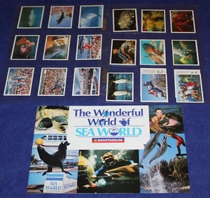 1992 Weet-Bix Wonderful World Of Seaworld Unused Poster Full Set Of 20 Cards - Picture 1 of 9