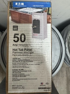 Eaton BR50SPAST Cutler Hammer Series 50 Amp Hot Tub Panel Type BR 全新 阅读 — 第 1/2 张图片