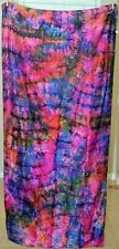 Beautiful SILK HANDMADE Tie Dye Tie-Dye Tapestry Sarong Scarf from India 6X3 Ft.