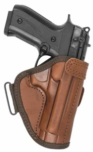 Colt 1911 5" & Clones - OWB Right Hand Open Top Brown Leather Belt Holster - Picture 1 of 1