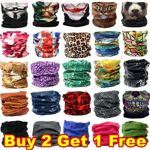 Full Function Face Cover Mask Neck Warmer Gaiter Snood Biker Balaclava Bandana - Picture 1 of 158