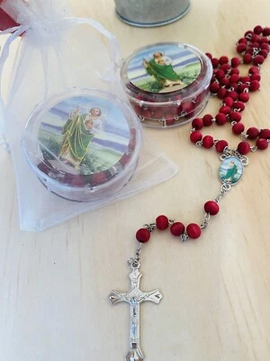 12  Baptism Favore Rosary Recuerdos De Bautizo San Judas  Rosario St Jude Rosary - Image 1 of 4