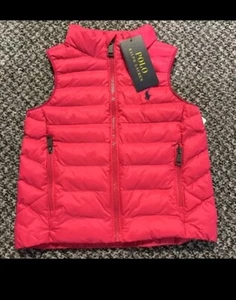 Polo Ralph Lauren Girls Quilted Down Gillet Pink - Age 2 - BNWT - Picture 1 of 7