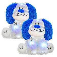 (2 Pack) Puppy Dog Glow Plush LED Night Light Up Stuffed Animal 16 in