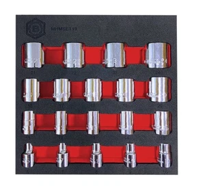 Britool Hallmark MHMSET19 19 Pce 3/8" Drive 6 Point Hexagon Socket Set 6-24mm - Picture 1 of 1