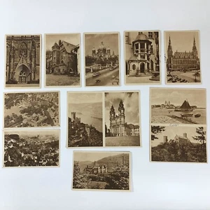 12 Vintage 1930s Germany Landmark Sepia Photo Postcards, Sepia - Picture 1 of 12