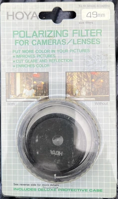 Hoya 49mm PL Polarizer Lens Filter Japan - Multi-Coated Glass - Image 1 of 2
