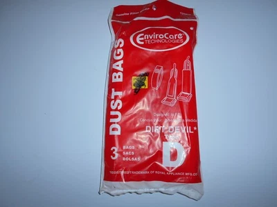 Vacuum cleaner bags EnviroCare 123SW Dirt Devil Type D (1 PACK OF 3) - Image 1 of 2