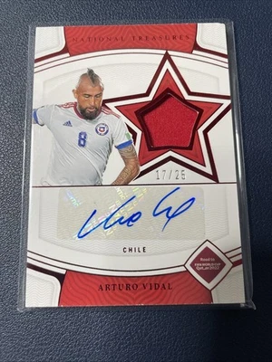2022 National Treasures World Cup Arturo Vidal Patch Auto /25 Red Chile - Image 1 of 2
