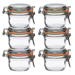 Super Terrine Jar | 4oz (Pack of 6) 125ml French Glass Jar, Airtight Rubber S... - Picture 1 of 8